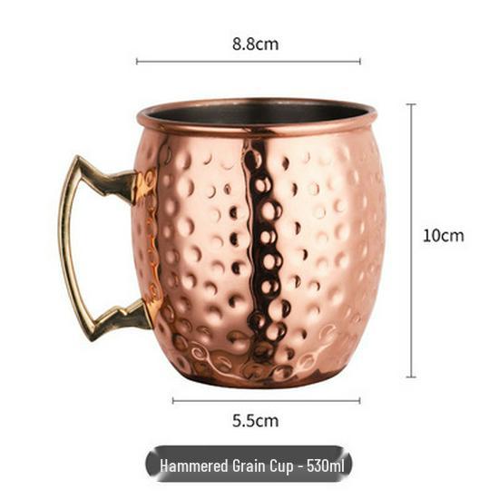 Медная кружка для Moscow Mule, нержавеющая сталь 304, чеканный дизайн, бокал для вина и коктейлей