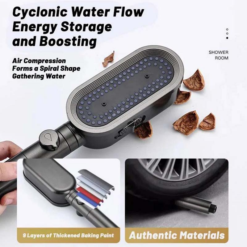 Душевая головка высокого давления с фильтром, краном с дождевой водой, 3 режима, многофункциональная душевая головка, ручная душевая головка под давлением