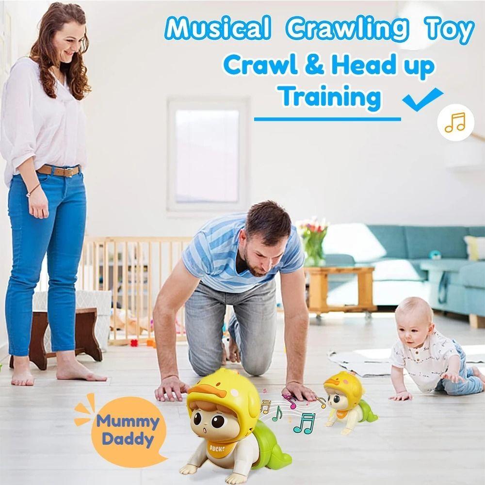 With Sound Learning Crawling Doll Big Eyes Electric Walking Duck Baby
