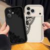 Черный Кружевной Узор Модный Чехол для Телефона для Apple iPhone 17 Pro Max 15 11 XR 16 XS 13 Mini Air 16e 12 14 Plus