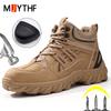 Высококачественные мужские защитные ботинки Противоударные ботинки со стальным подноском Защита от прокола Рабочие ботинки Удобные износостойкие Неразрушимые ботинки