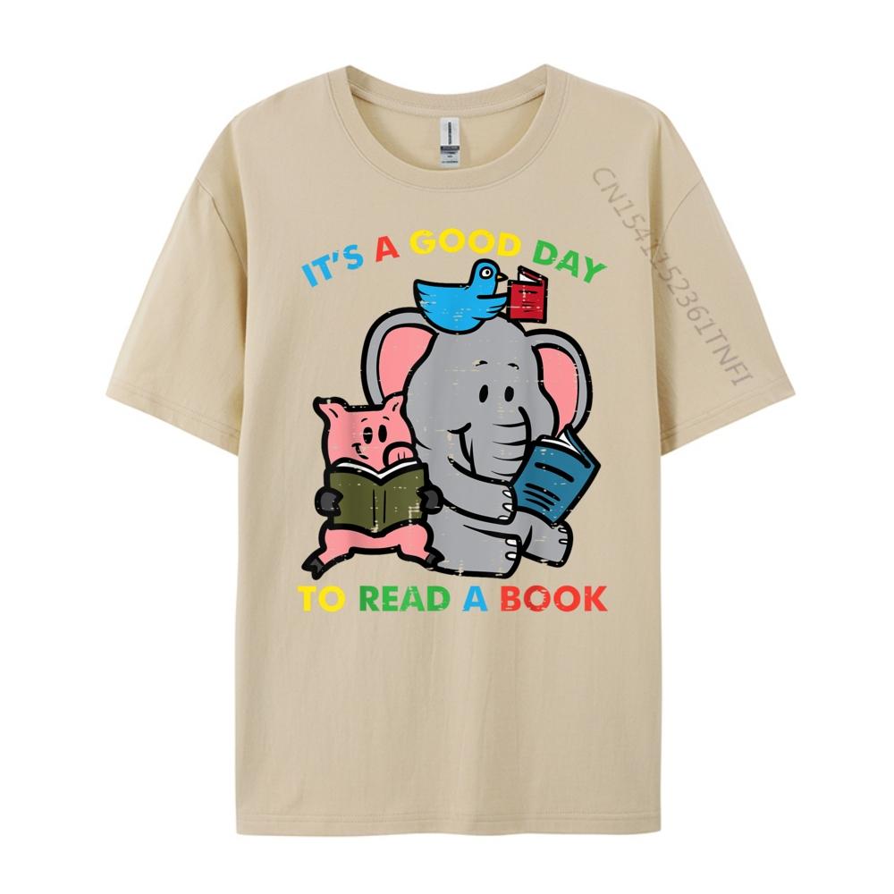Its A Good Day To Read A Book Animals Reading Librarian Christian Tshirt Unisex Camiseta Masculina Big Size Easter Sunday