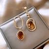 BLINGBAY женские серьги Maillard, тигровый глаз, камень, геометрические серьги, модные легкие роскошные ретро-серьги, высококачественные универсальные серьги, ювелирные изделия, подарки
