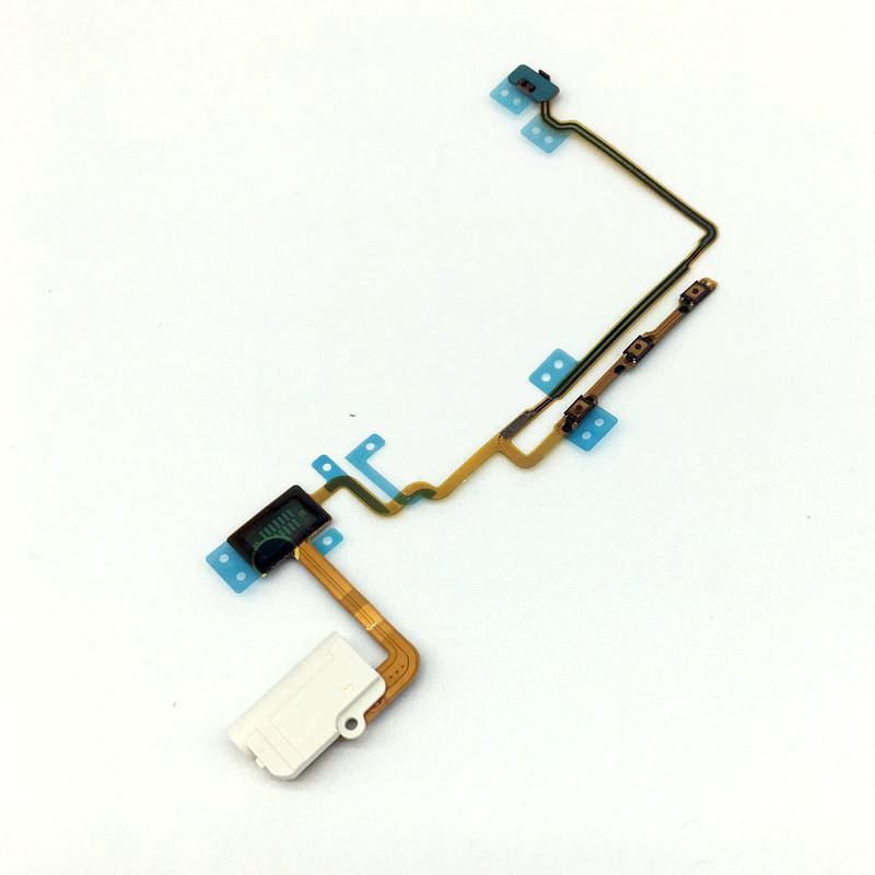 FaiShao New Headphone Audio Jack Power Volume Button Flex Cable For iPod Nano 7 7th Gen White Black Replacement