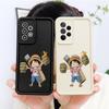Cartoon Cute Anime Luffy Square Phone Cover for Realme OPPO Reno VIVO Infinix Tecno Oneplus Full Cover Camera Shockproof Protection Rubber Case