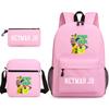 Neymar schoolbag star Neymar has the same peripheral printed backpack, male and female students campus three-piece schoolbag.