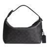 Coach Канва 24 Шарм с логотипом и зажимом Сумка-тоут из покрытого канваса и телячьей кожи Средняя Мужская сумка-тоут Черный CAN35-CHR