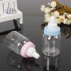 4pcs Cute Baby Bottle Candy Box Pink Blue Mini Feeding Bottle Plastic Candy Bottle  Christening Gift