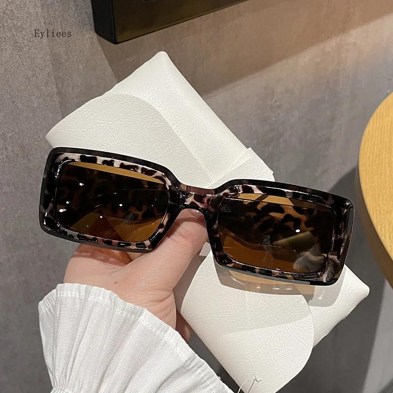 Ретро Квадратные Солнцезащитные Очки Женские Модные Чайно-Розовые Линзы UV400 Мужские Прозрачные Шампань Очки Рамка Заклепки Декорация Солнцезащитные Очки