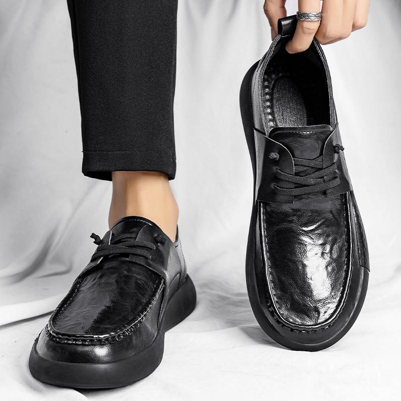 Модная мужская повседневная обувь из натуральной кожи ручной работы, роскошные брендовые мужские мокасины, дышащие итальянские туфли на шнуровке для вождения Chaussure Homme