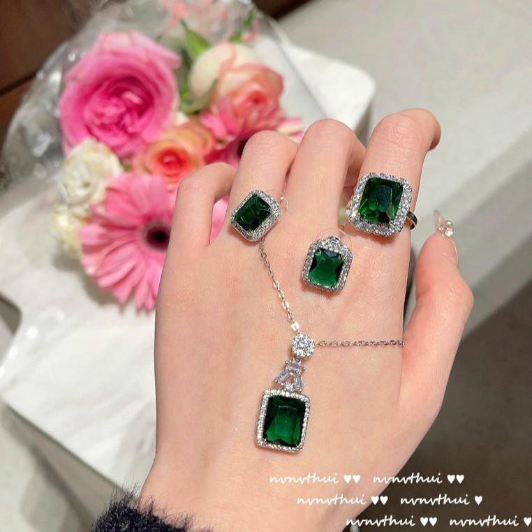 Серьги, Глянцевые Ледяные Цветы Метеоритные Камни, Банкетные Высококачественные Хрустальные Цветы Бабочки Капли Воды Циркониевые Серьги, Комбинация