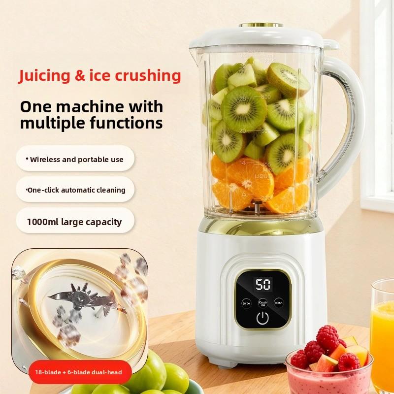Licuadora portátil inalámbrica, mini batidora de frutas recargable con doble cuchilla para viajes