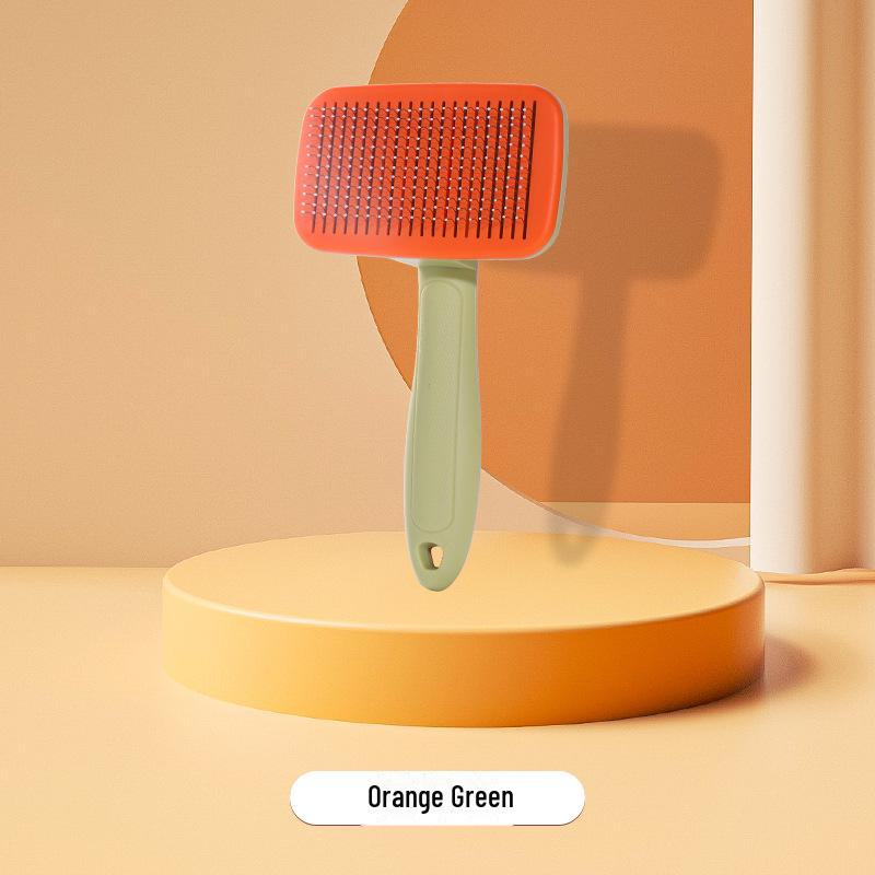 Universal One-Click Pet Comb for Cats & Dogs - Deep Hair Removal Needle Comb