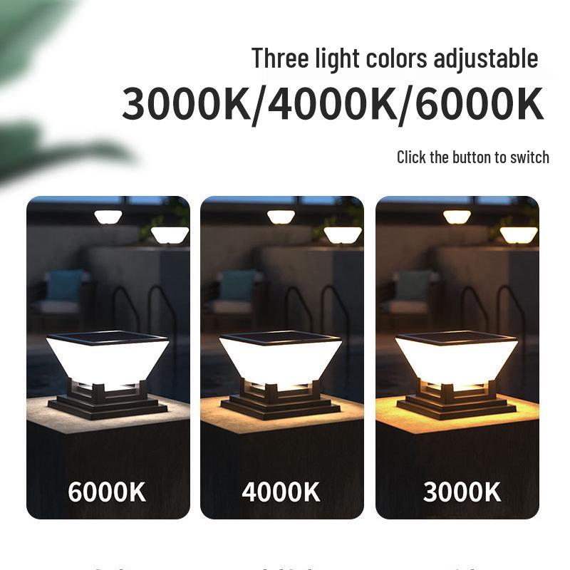 Солнечный уличный садовый столбик - Идеально подходит для двора, виллы, семейных посиделок и кемпинга