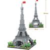 8002 World Architecture Model Building Blocks Paris Eiffel Tower Diamond Micro Construction Bricks DIY Toys for Children Gift