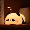 Panda-Shaped LED Night Light - USB Rechargeable Silicone Timer Lamp with Soft Glow for Kids' Bedroom & Nursery Decor
