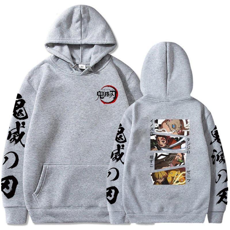 Japanese Animation Hoodie Fashion Men's and Women's Harajuku Pullover Street Wear Unisex Autumn Winter Plushed Sweater