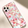 Прозрачный противоударный чехол с рисунком розовой бабочки для iPhone 15/16/17 Pro Max/14