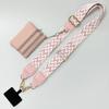 Mobile Phone Strap with Small Zippered Pouch Mini Card Holder Ethnic Style Detachable