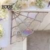Хэллоуин Настенное Украшение на Окно Паутина Навесное Украшение на Дверь, Акриловый Готический Ловец Солнца с Пауками-Самоцветами, Принадлежности для Вечеринки День Мертвых Радуга