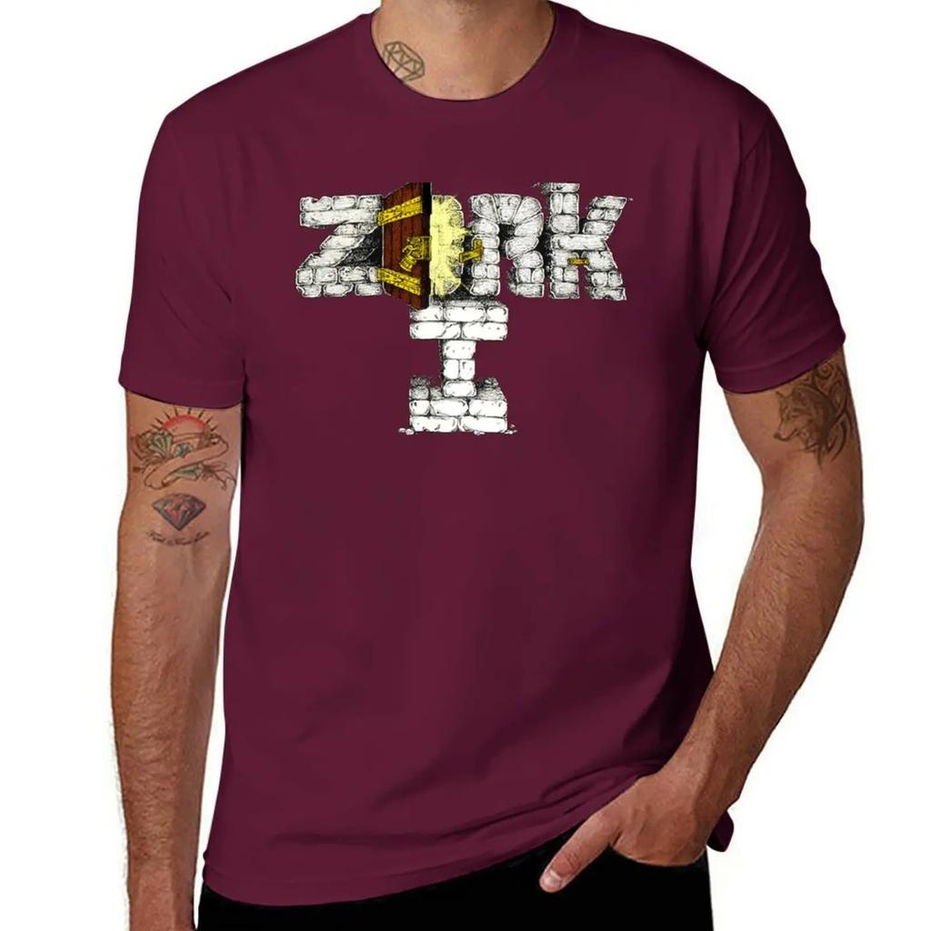 Zork 1 I Ретро Стиль- Игровая футболка DOS для фанатов Футболка с принтом животного для мальчиков Блузка с графическим принтом в стиле рэпера футболка мужская