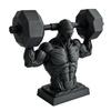 3D Printed Muscle Man Figurine, Matte Black Realistic Iron-Lifting Muscle Shape Model with Stable Base, Gym Decor for Men Fitness Gift