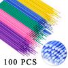 100 PCS Wholesale Makeup Micro Brush For Lash Extension Supplies Eyelash Brushes Lash Glue Cotton Swab Eyelashes Accessories