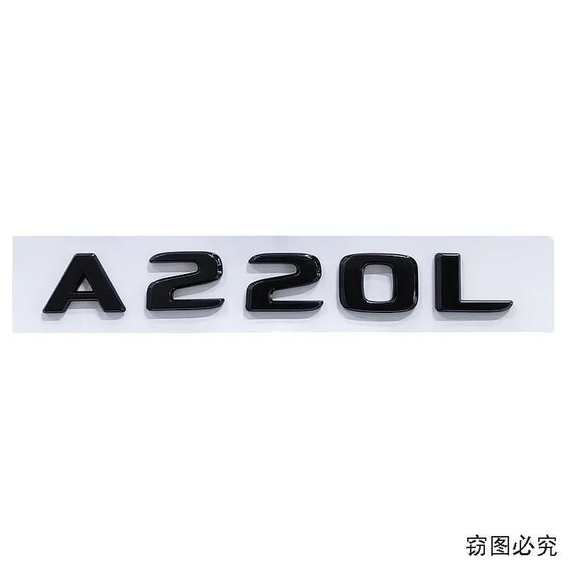 ABS Car Rear Emblem Badge Letters Side Decal Sticker Decoration for Mercedes Benz A180L A200L A220L Exterior Accessories