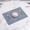 PU Leather Placemats Anti Slip Coaster Creative Dining Table Place Mats  Household
