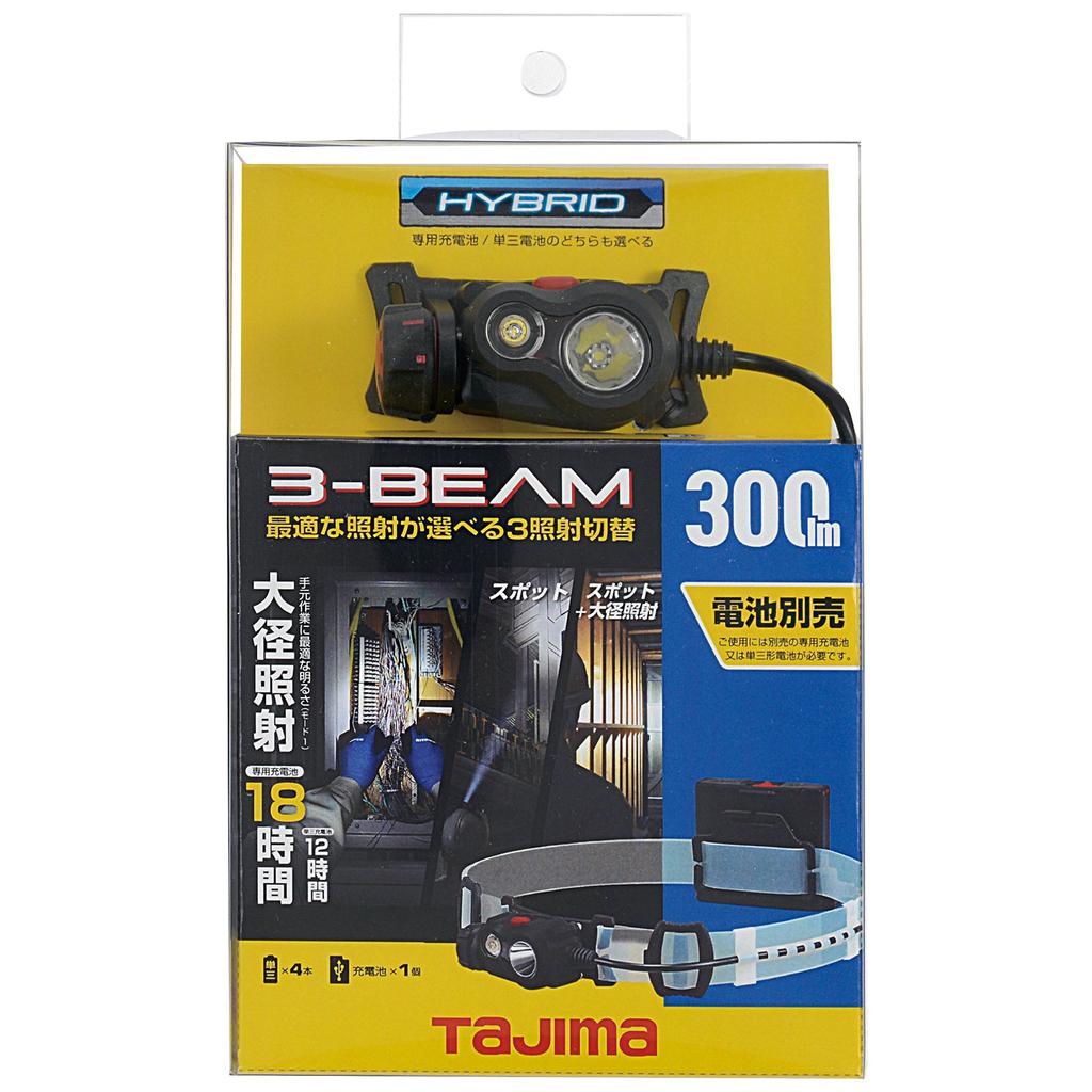 Налобный фонарь Tajima Peta LED Максимальная яркость 300 лм часов при E301N, (18 50лм) LE-E301N
