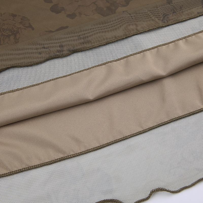 Женская ретро-юбка с мелким цветочным принтом, темпераментная, элегантная, ветрозащитная, длинная, до талии, юбка