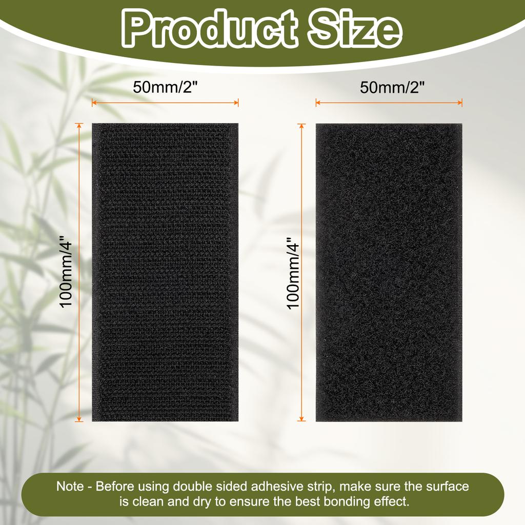 Прочная самоклеящаяся лента-липучка прямоугольная нейлоновая наклейка клейкая лента для дома офиса автомобиля DIY рукоделия черная