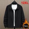 Men Winter Thcik Warm Solid Color Polar Fleece Jacket Fleece Jacket Coat Plus Size 12XL Fashion Casual Polar Fleece Coat