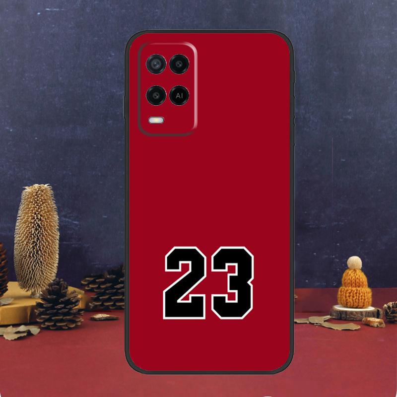 Basketball Number 23 Case For OPPO A54 A74 A94 A98 A78 A79 A16 A76 A96 A5 A9 A17 A77 A15 A52 A72 A53 A57S Cover