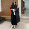 Новая пара Трехполосная Толстовка с капюшоном Хлопковая одежда Женская Зимняя Длинная Классическая Одежда Свободная Пуховая Хлопковая Куртка Пальто