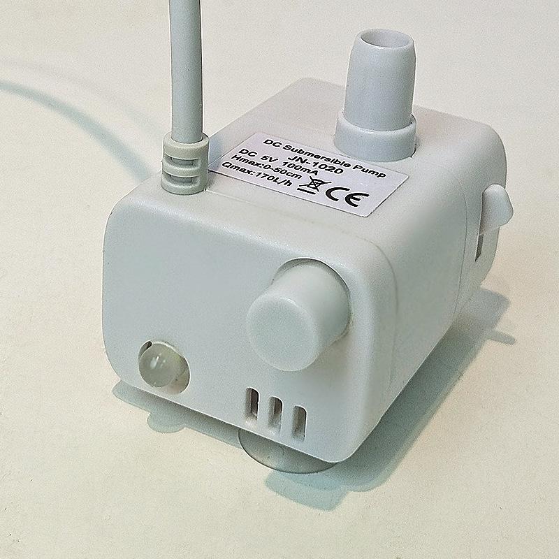 Фонтанчик для воды для питомцев с защитой от сухого хода и подсветкой - Насос постоянного тока 5В 1А для кошек