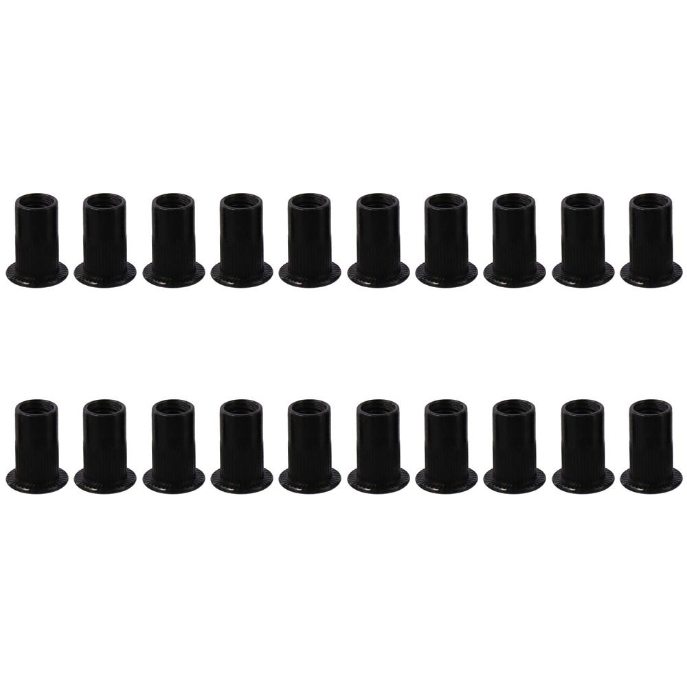 20Pcs Carbon Steel Zinc-Plated Threaded Insert Nut M3 M4 M5 M6 M8 M10 M12 Knurled Nuts