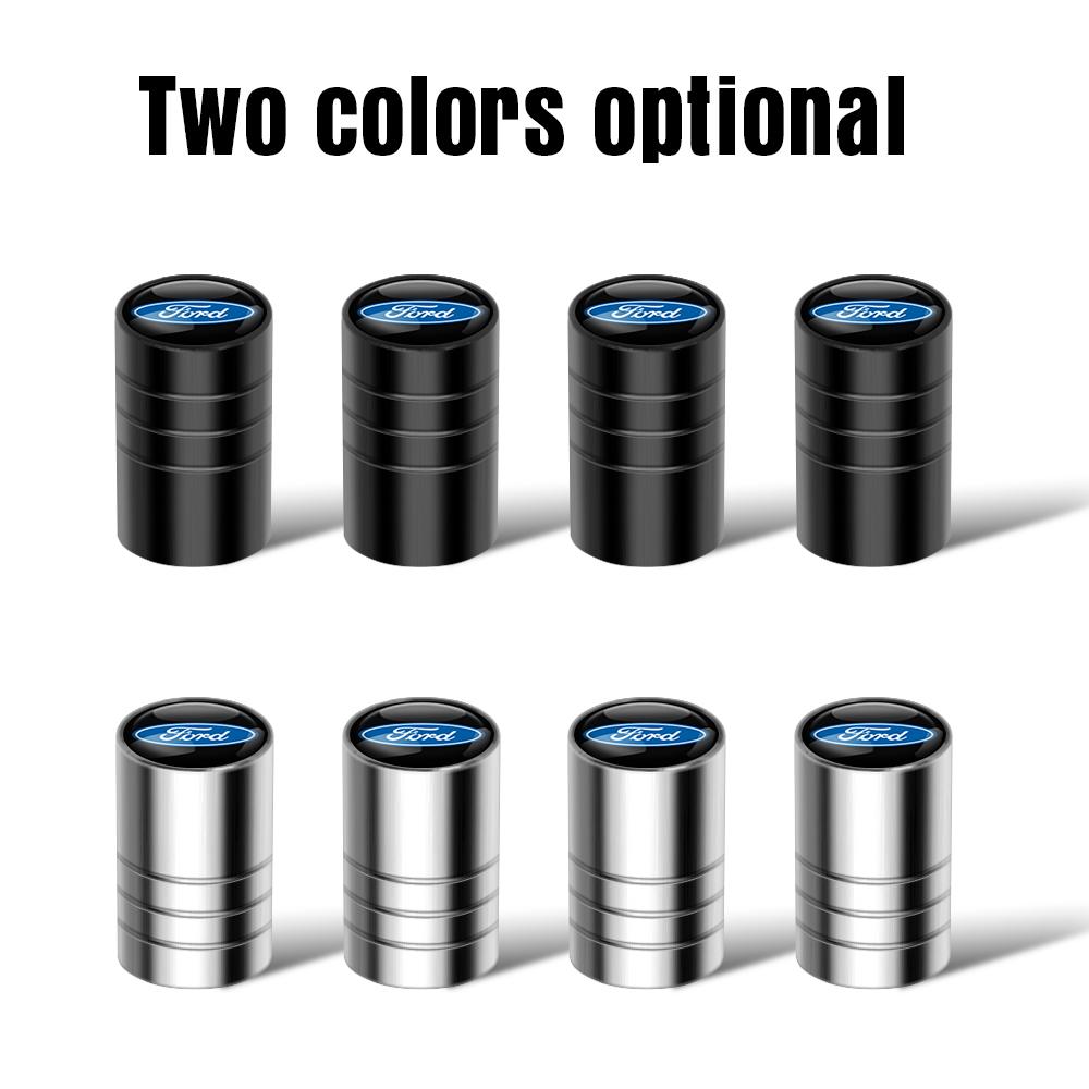 AJT1 4PCS Car Styling Wheel Tire Valve Stem Cover Cap For Ford Mustang Focus 2 3 4 Mondeo Fiesta ecosport Kuga Fusion Ghia Shelby