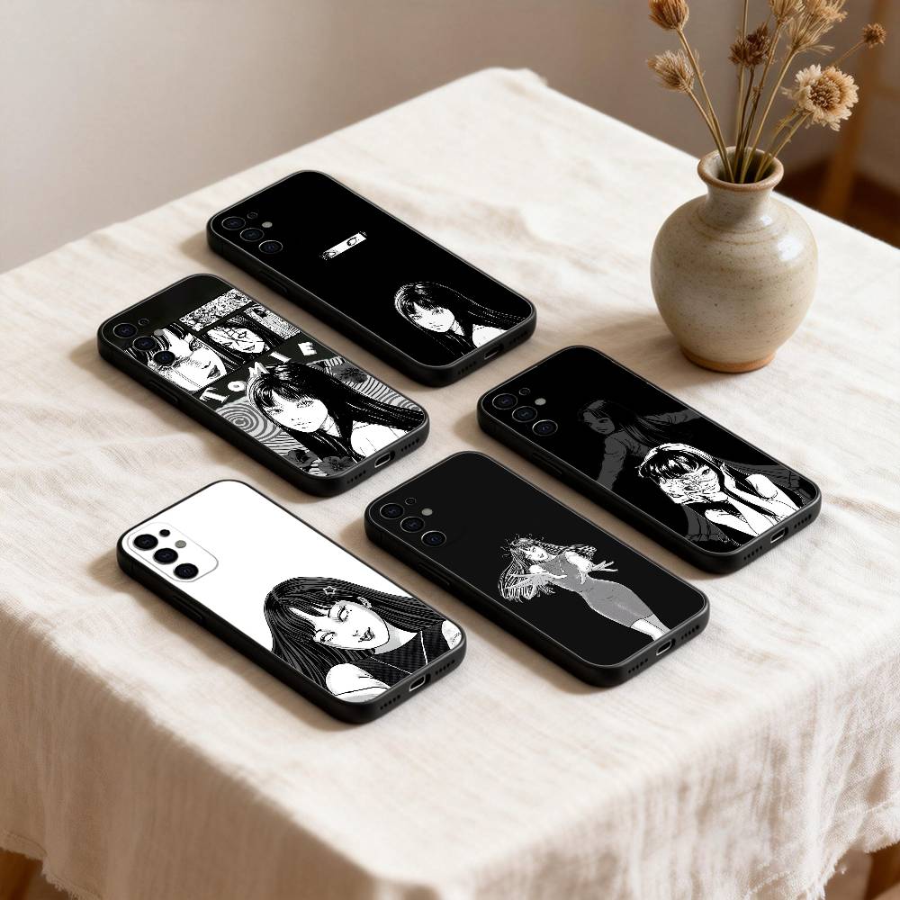 Чехол для телефона HOT Tomie S с комиксами Для Samsung S26,25,24,21,22,23,30,20,Ultra,Plus,Fe,Lite Черный Мягкий чехол