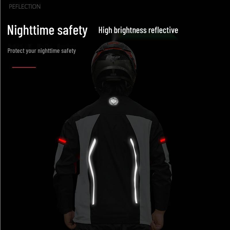 Синий штормовой мотоциклетный дождевик: Водонепроницаемый комплект куртки и брюк для езды