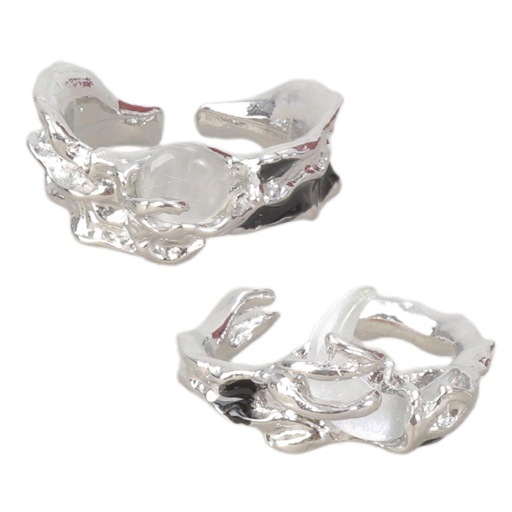 Elegant Sun and Moon Design Rings Adjustable Open Rings Jewelry for Couples Symbolizing Eternal Love and Commitment