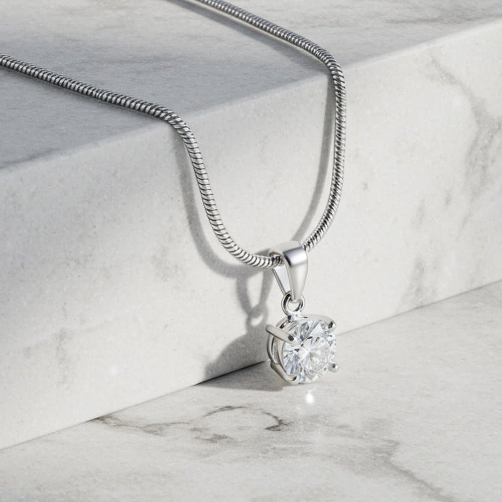 Maison De She Moissanite Necklace Wrap Diamond Snake Chain 1 Carat