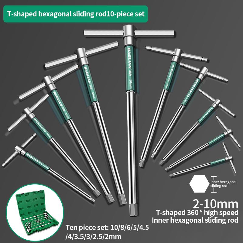 T/L 2.5/3/4/5/6/8/10 мм отвертка Torx T-образный шестигранный ключ хромированный гаечный ключ Т-образный ручной инструмент удлиненный Т-образный торцевой ключ