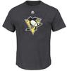 Мужская винтажная серая футболка с пигментной окраской Pittsburgh Penguins (L)