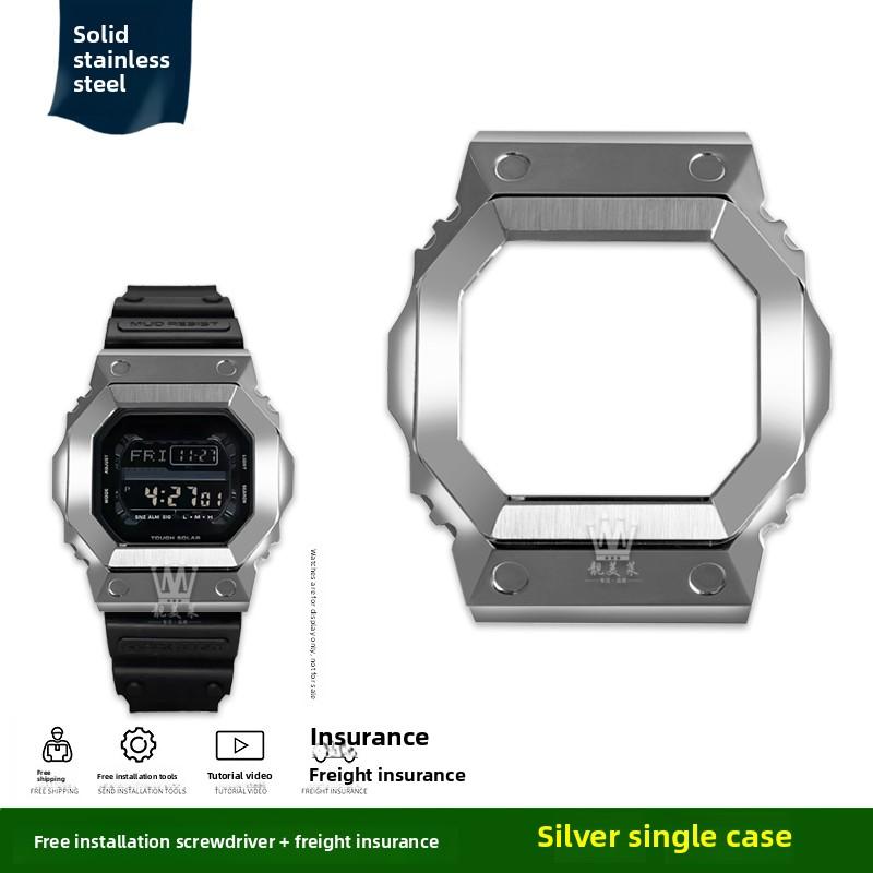 Мод Комплект GX-56 Металлический Корпус Ремешок Для Casio GSHOCK G Большой Квадратный GX-56BB GXW-56 Безель ремешок для часов Нержавеющая сталь мужской Сплошной Браслет