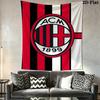 Логотип AC Milan Настенное Полотно Печатное Тканевое Покрывало Декоративные Гобелены для Спальни Гостиной Домашний Декор