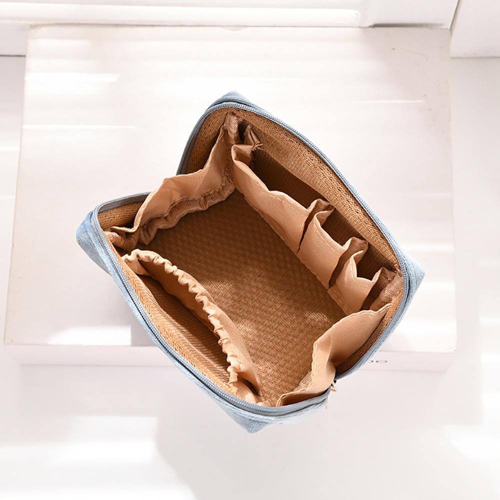 Multifunctional Simple Zipper Handbags Cosmetic Bags Lipstick Pouch Velvet Makeup Bags