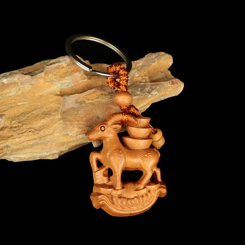 Персиковое и Ююбовое Дерево Зодиак 3D Брелок: Высококлассные украшения-амулеты-обереги.