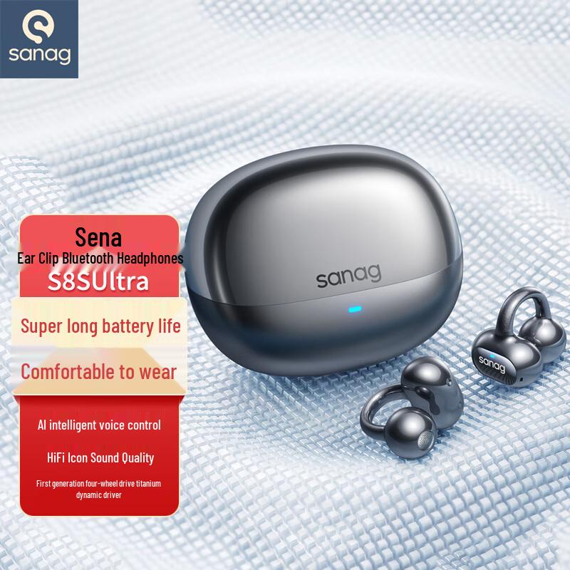 Bluetooth-наушники SANAG S8S Ultra с зажимом на ухо
