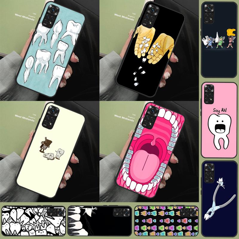 Чехол для телефона Xiaomi Redmi Note 11 9 10 12 13 14 Pro 9S 10S 11S 12S Redmi 13C 10C 12C 14C с рисунком 'Стоматолог Зуб Funda'